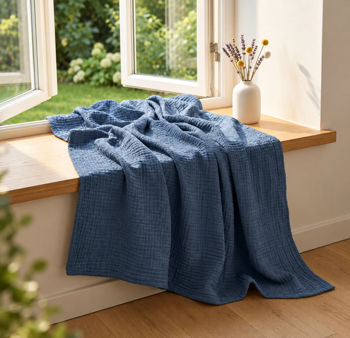 NuShee NINE™ | Das 9-lagige XL Baumwoll-Kuscheltuch