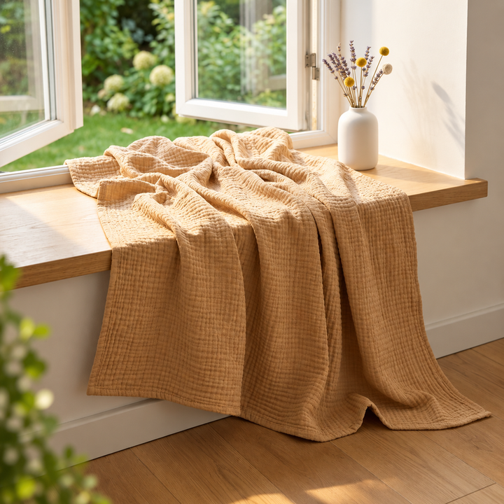 NuShee NINE™ | Das 9-lagige XL Baumwoll-Kuscheltuch