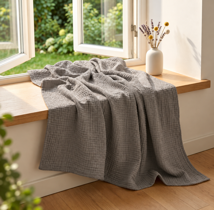 NuShee NINE™ | Das 9-lagige XL Baumwoll-Kuscheltuch