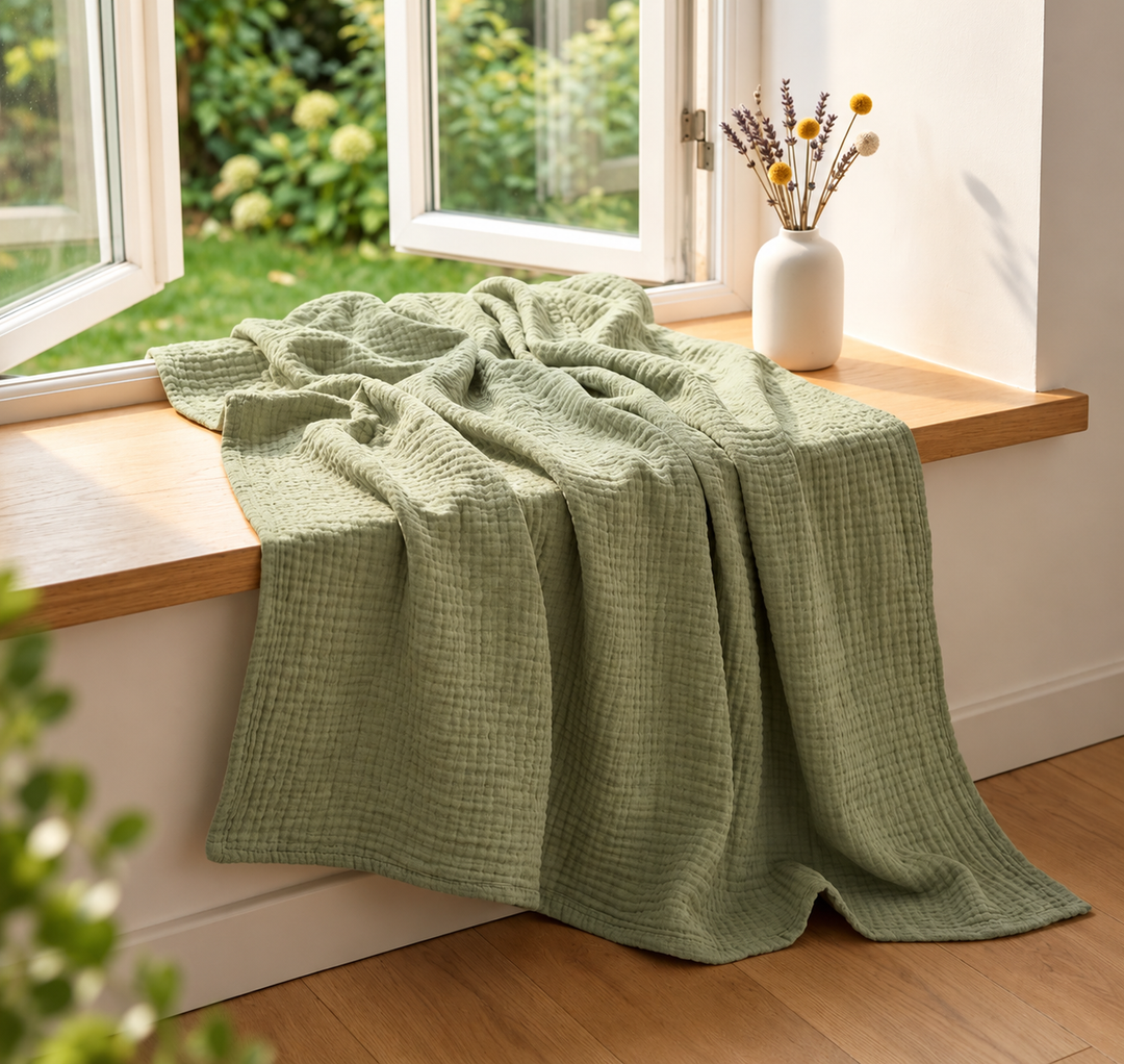 NuShee NINE™ | Das 9-lagige XL Baumwoll-Kuscheltuch