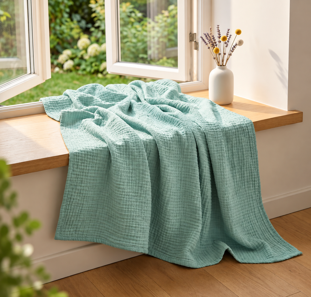 NuShee NINE™ | Das 9-lagige XL Baumwoll-Kuscheltuch