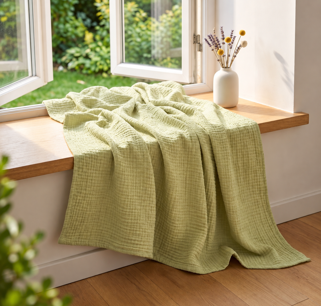 NuShee NINE™ | Das 9-lagige XL Baumwoll-Kuscheltuch