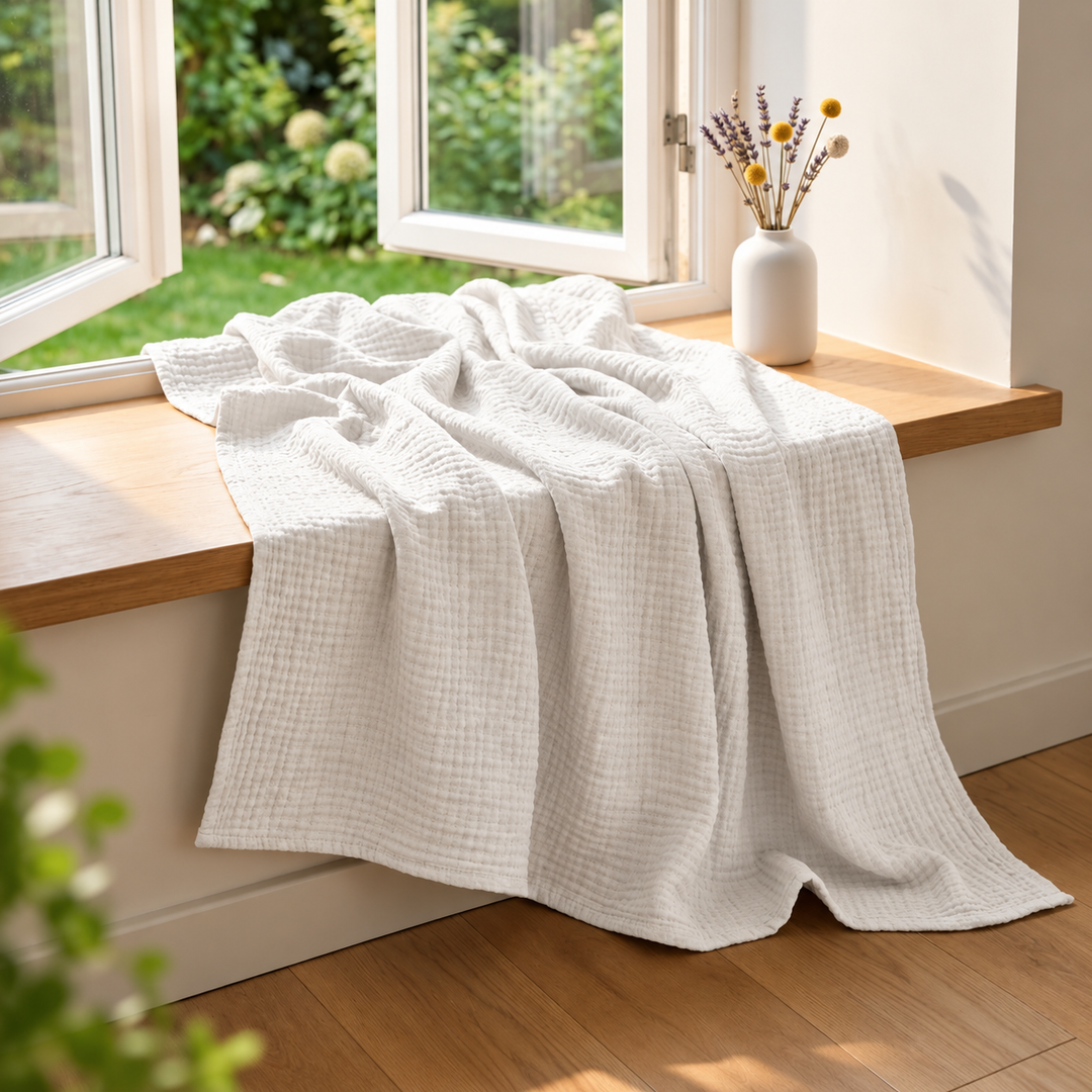 NuShee NINE™ | Das 9-lagige XL Baumwoll-Kuscheltuch